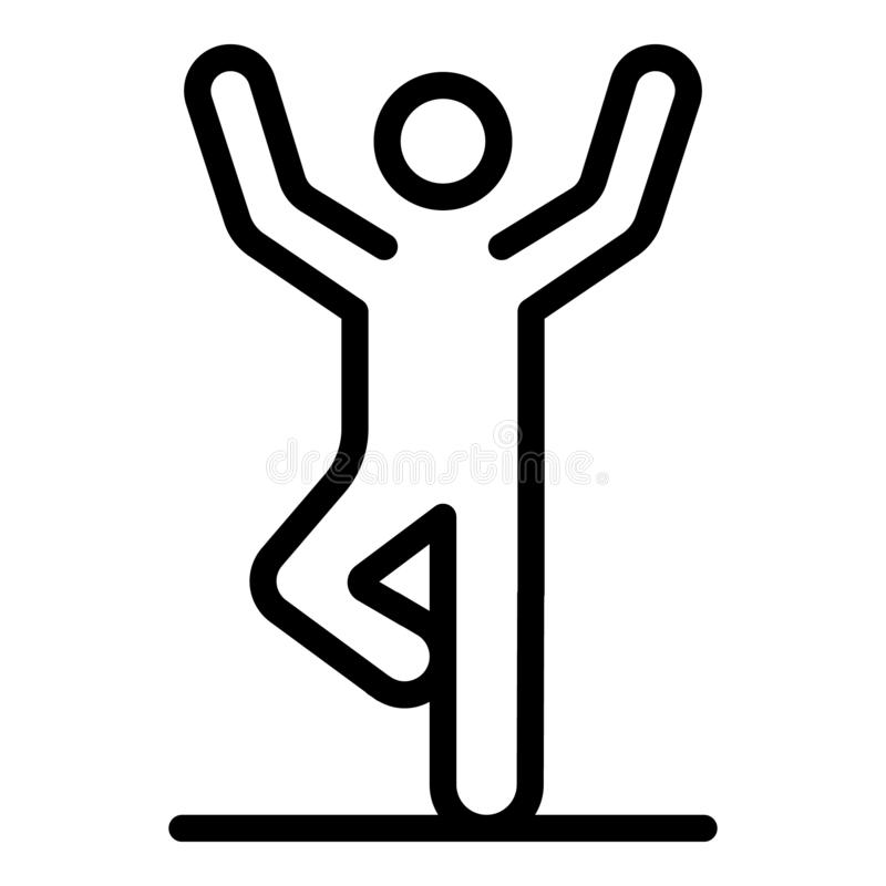 yoga man icon outline yoga man vector icon web design isolated white background yoga man icon outline style 166123469